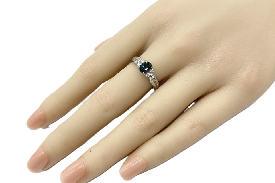 Alexandrite Pt900アレキサンドライト ダイヤモンドリング (NO.50020