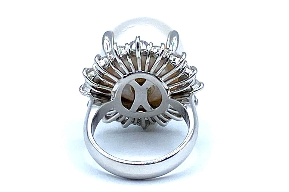 Pearl Pt900白蝶パール ダイヤモンドリング (NO.127117) – JEX宝石