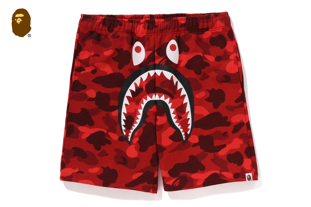 COLOR CAMO SHARK SWEAT SHORTS | bape.com