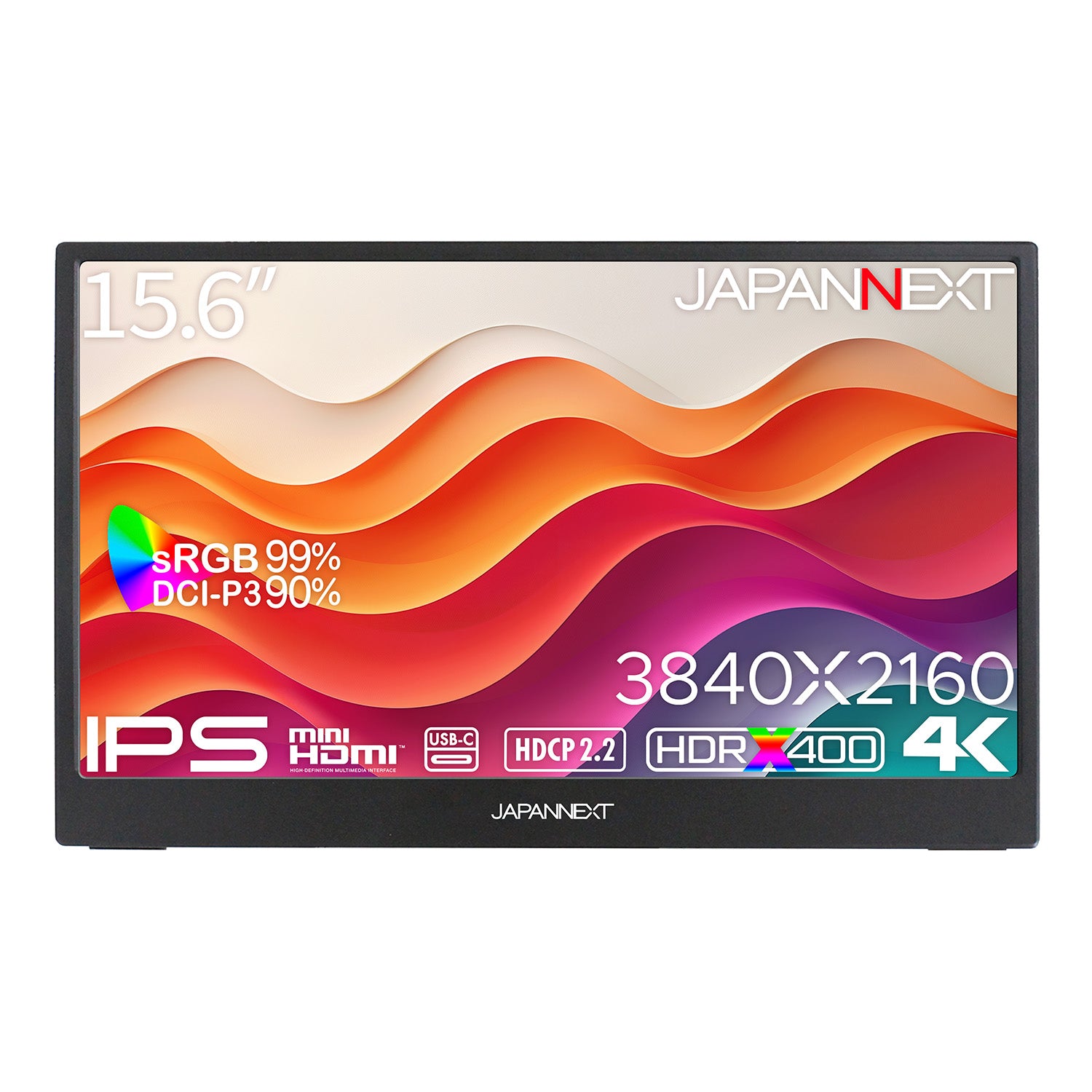 JAPANNEXT 15.6インチ IPSパネル搭載 4K(3840x2160)解像度 モバイル