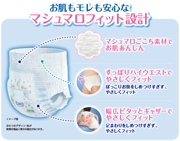 ムーニーマン「マシュマロ肌ごこちモレ安心」（パンツタイプ） Lサイズ