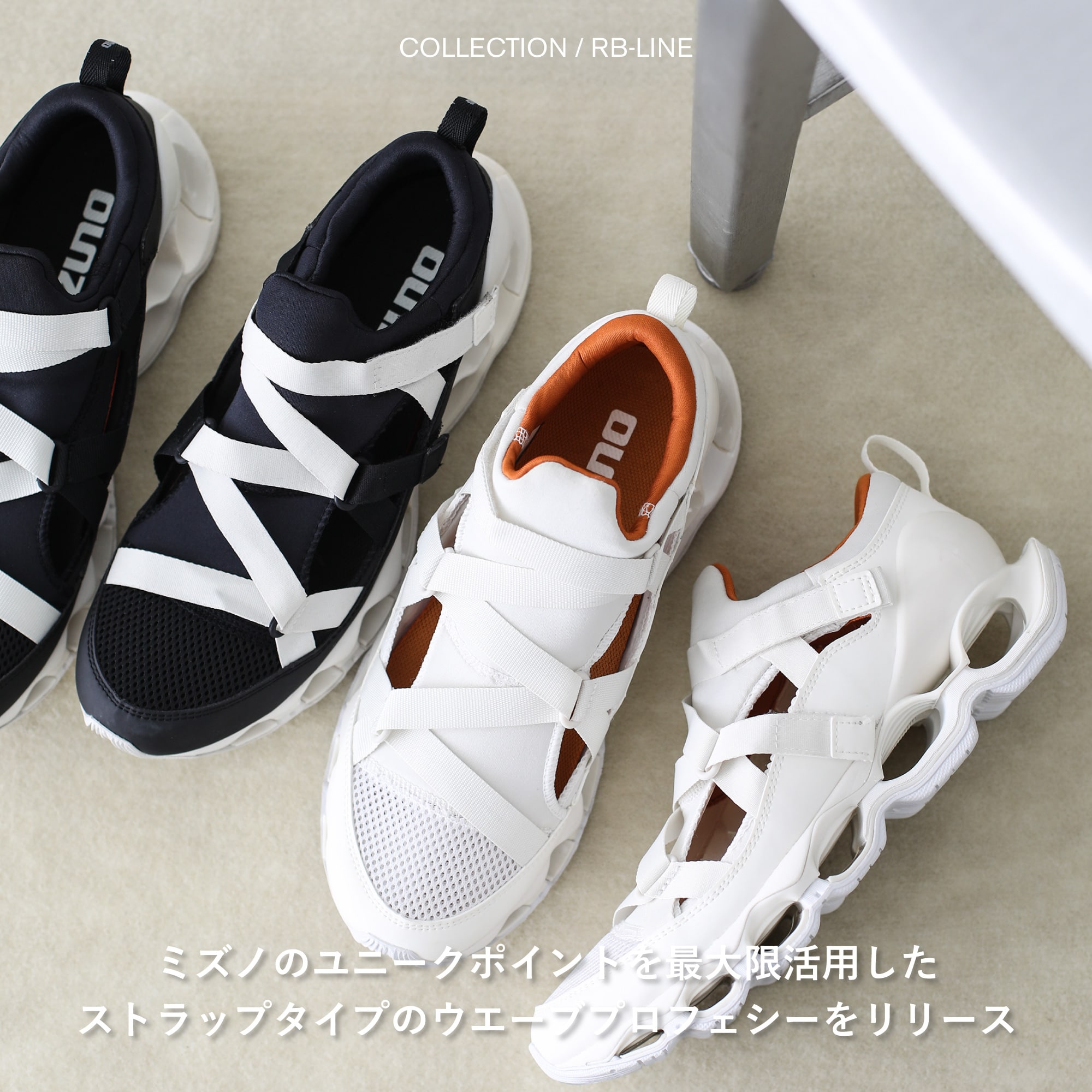 ミズノのユニークポイントを最大限活用した「ストラップタイプの