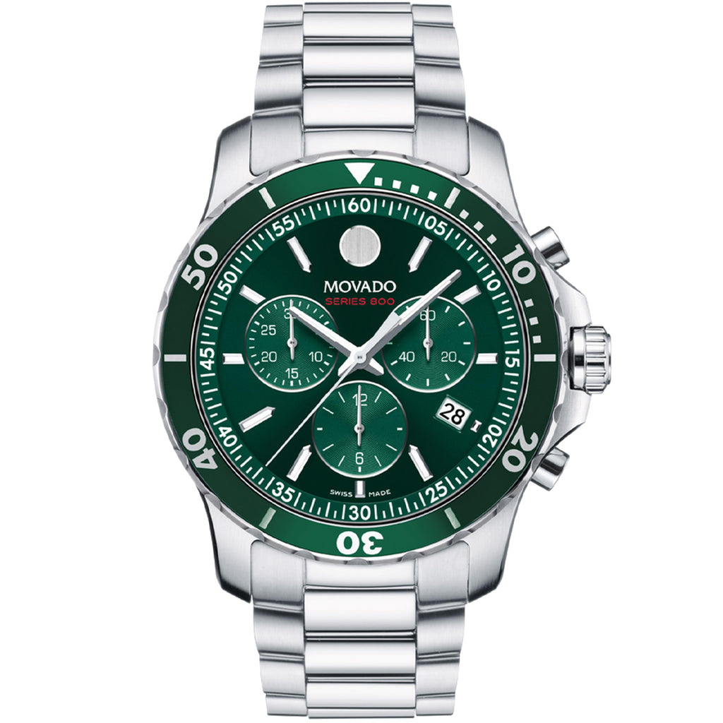Movado - 800 Series 42 mm Performance Case Green Chronograph Dial