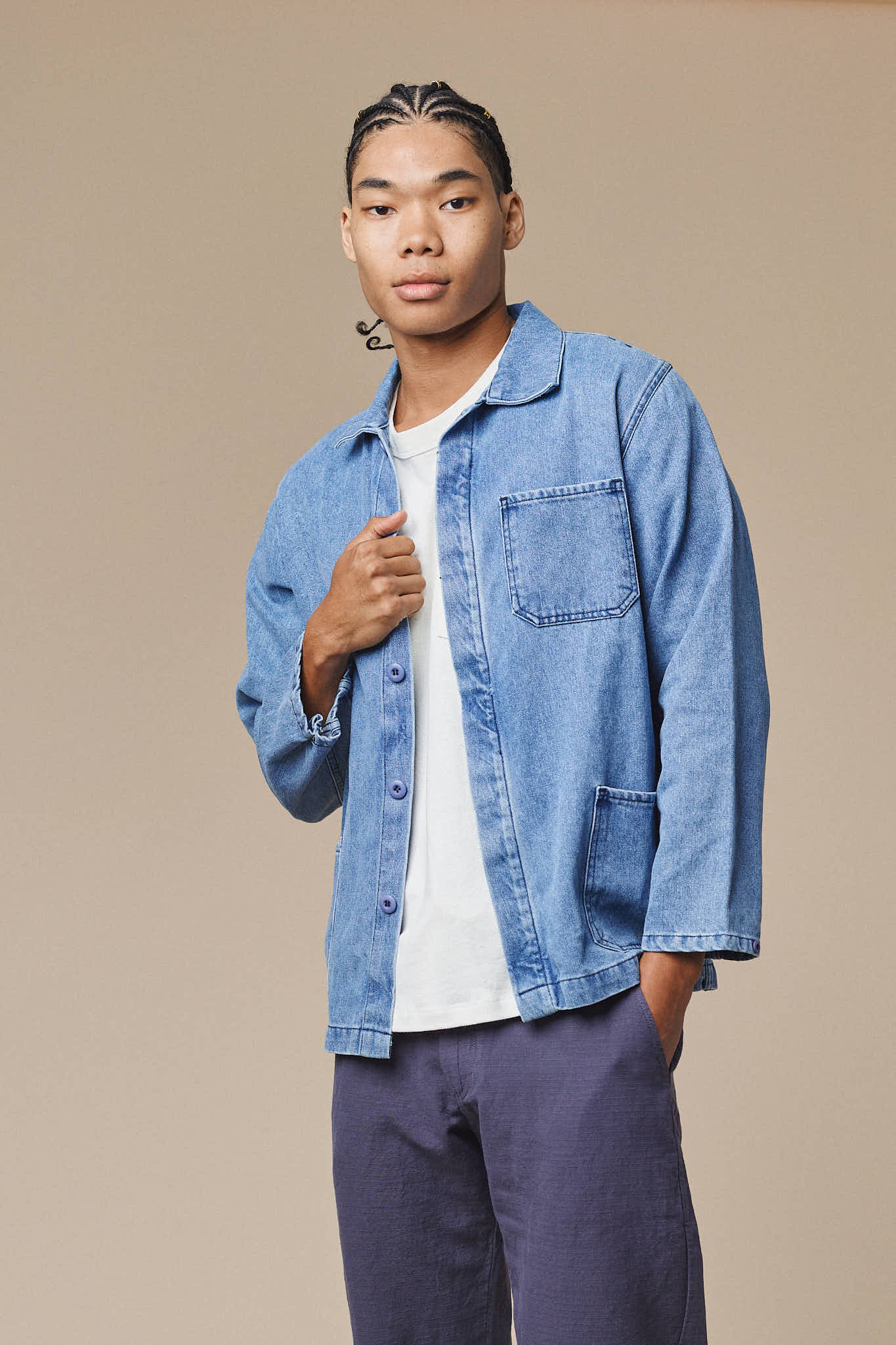 Denim Olympic Jacket | Jungmaven Hemp Clothing & Accessories - USA