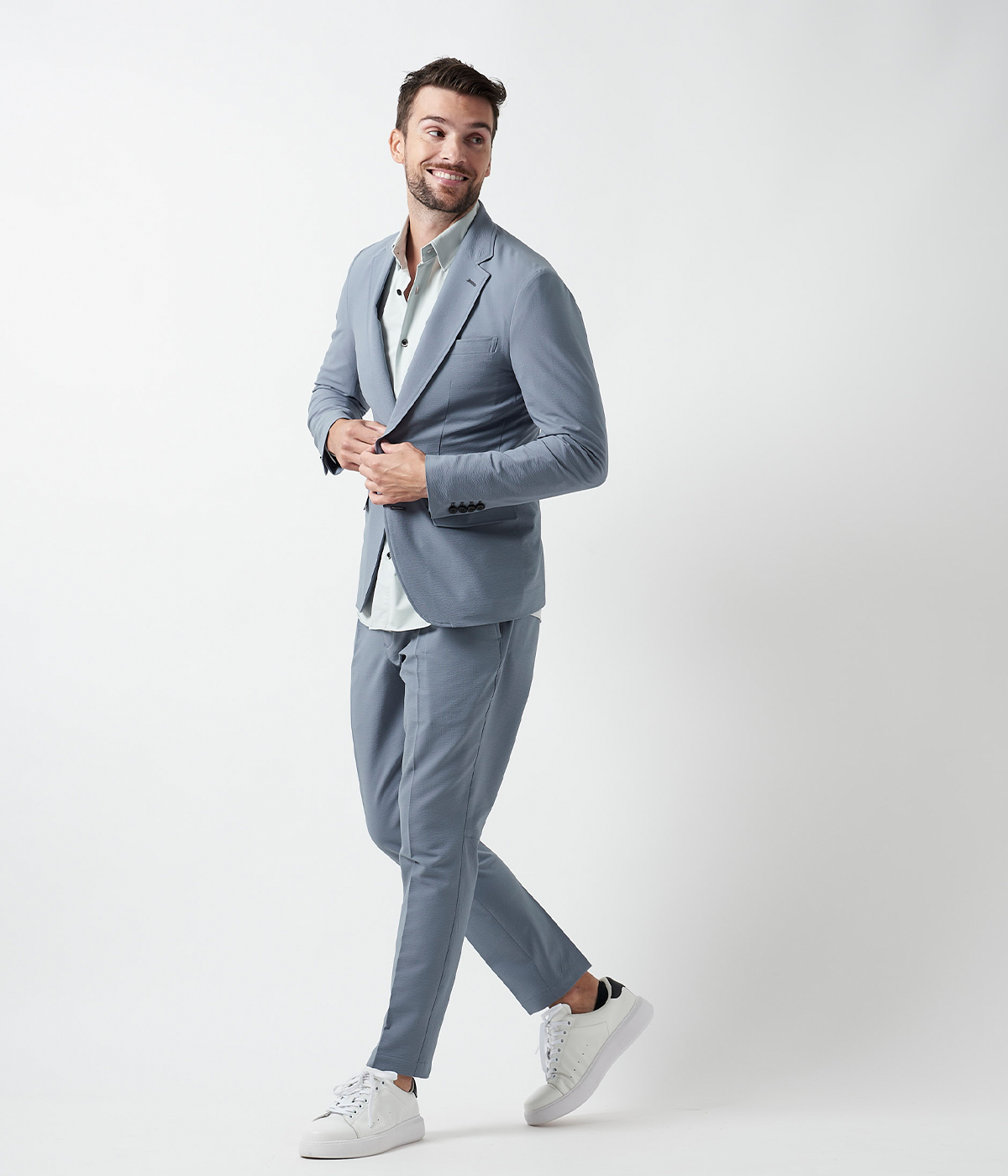 SEERSUCKER EASY TUCK PANTS | junhashimoto（ジュンハシモト