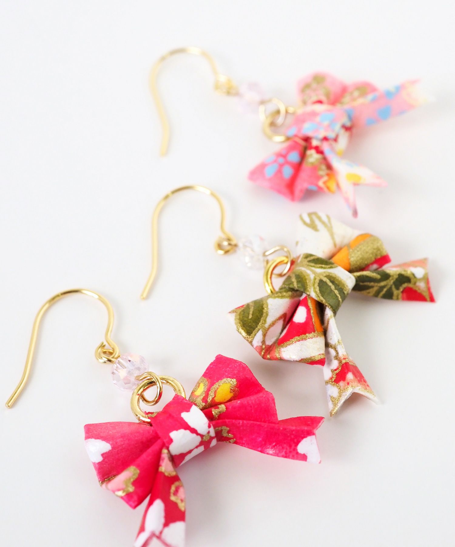 友禅和紙リボンピアス ｜ JUNOアクセサリー卸仕入れサイト