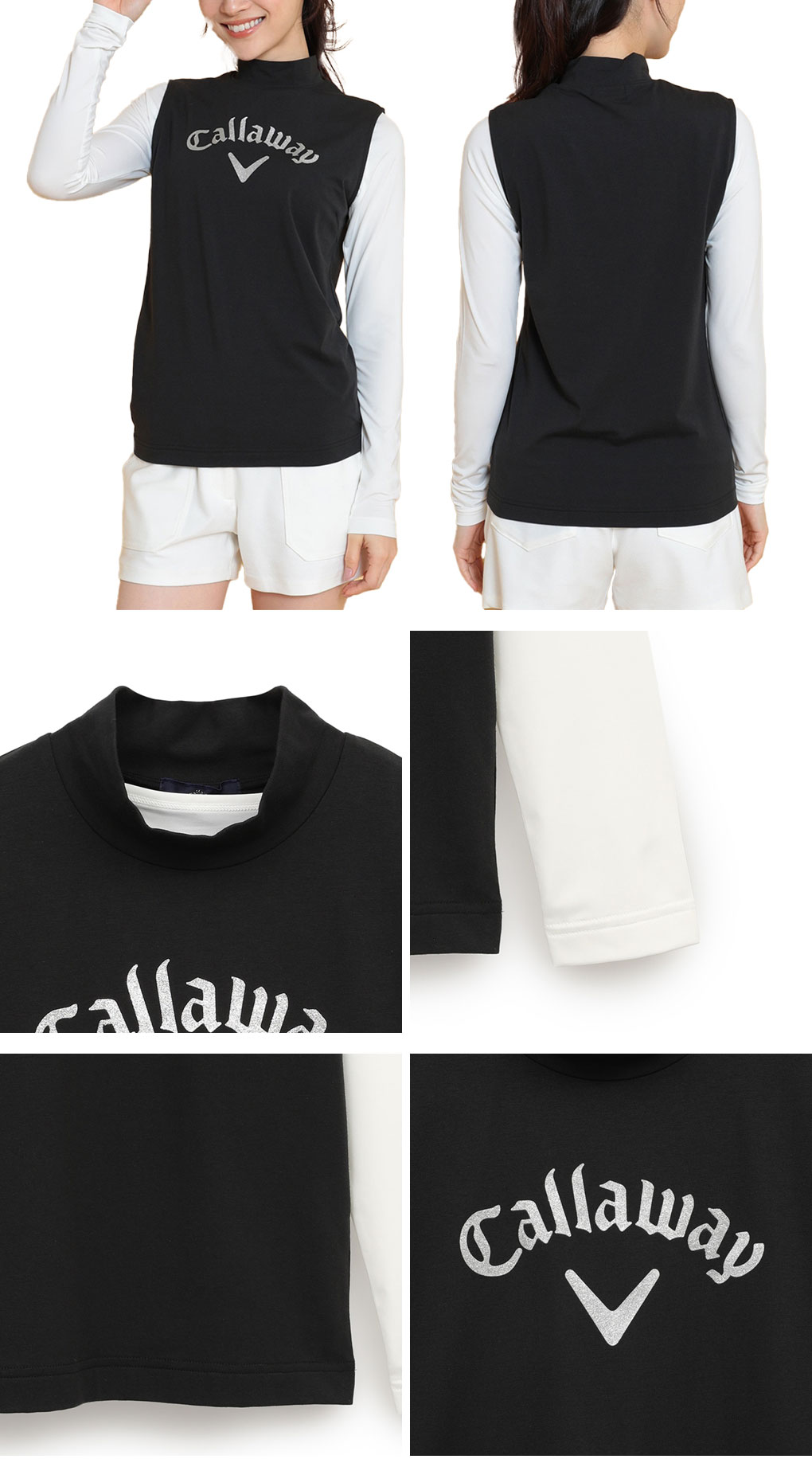 キャロウェイ ノースリーブセットモックネックシャツ C25134217