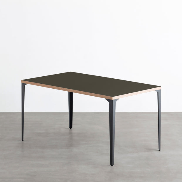 THE TABLE / リノリウム ブラック・ブラウン系 × Black Steel – KANADEMONO