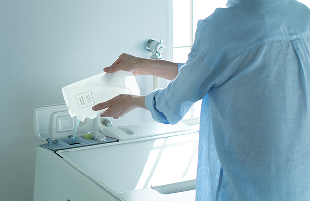 特長：液体洗剤・柔軟剤 自動投入 ： 全自動洗濯機 ビートウォッシュ