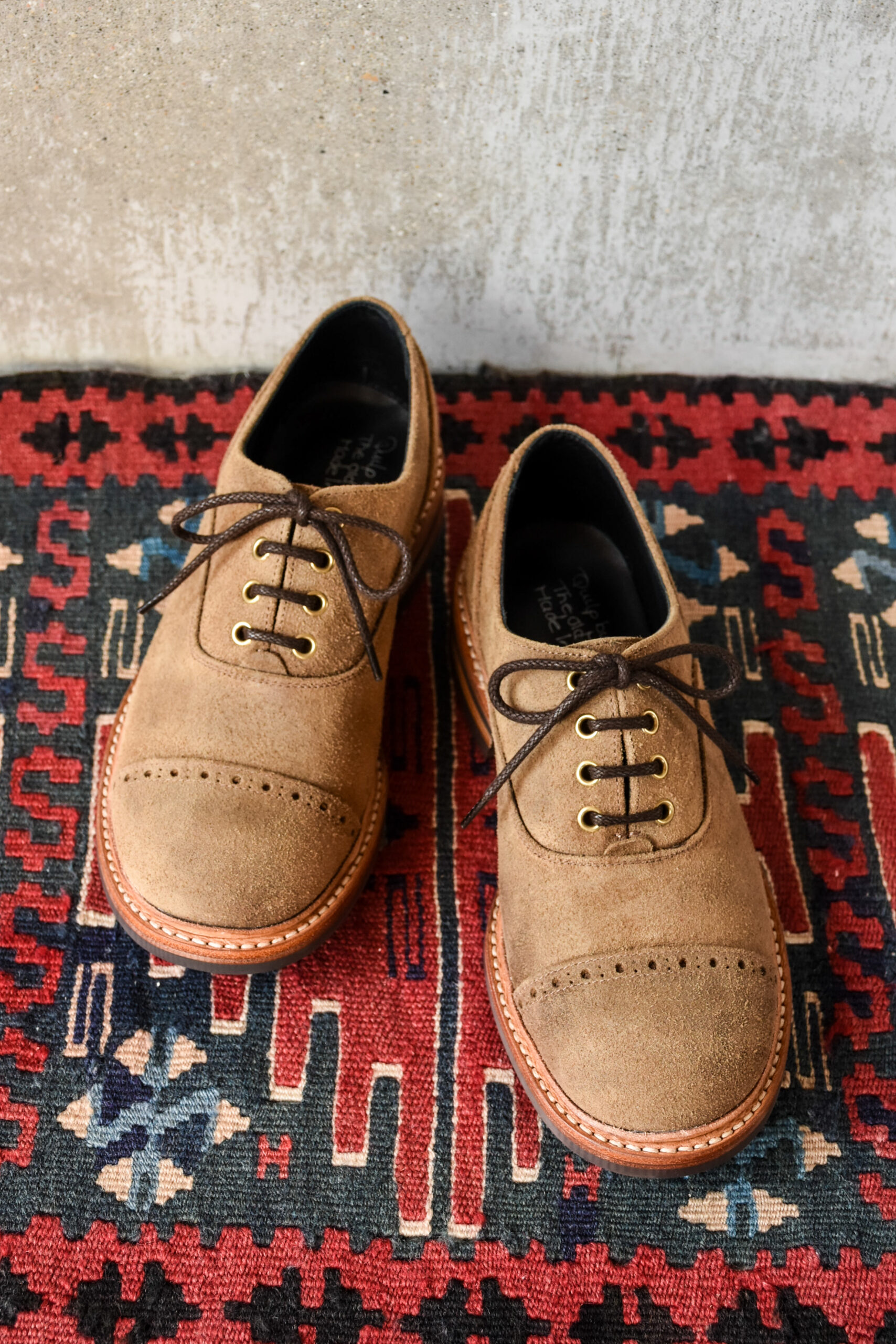 QUILP by Tricker's M7401 Oxford Shoe Waxed Suede Peanuts | kado