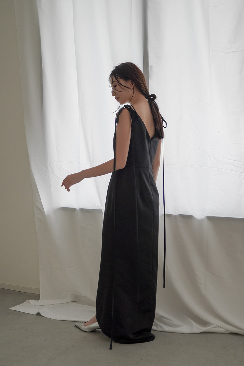 kaene公式オンラインストア サテンリボンドレス / 100855 ホワイト