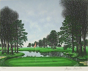 ジャック・デペルト「ベルリーグゴルフ場」版画30×38cm