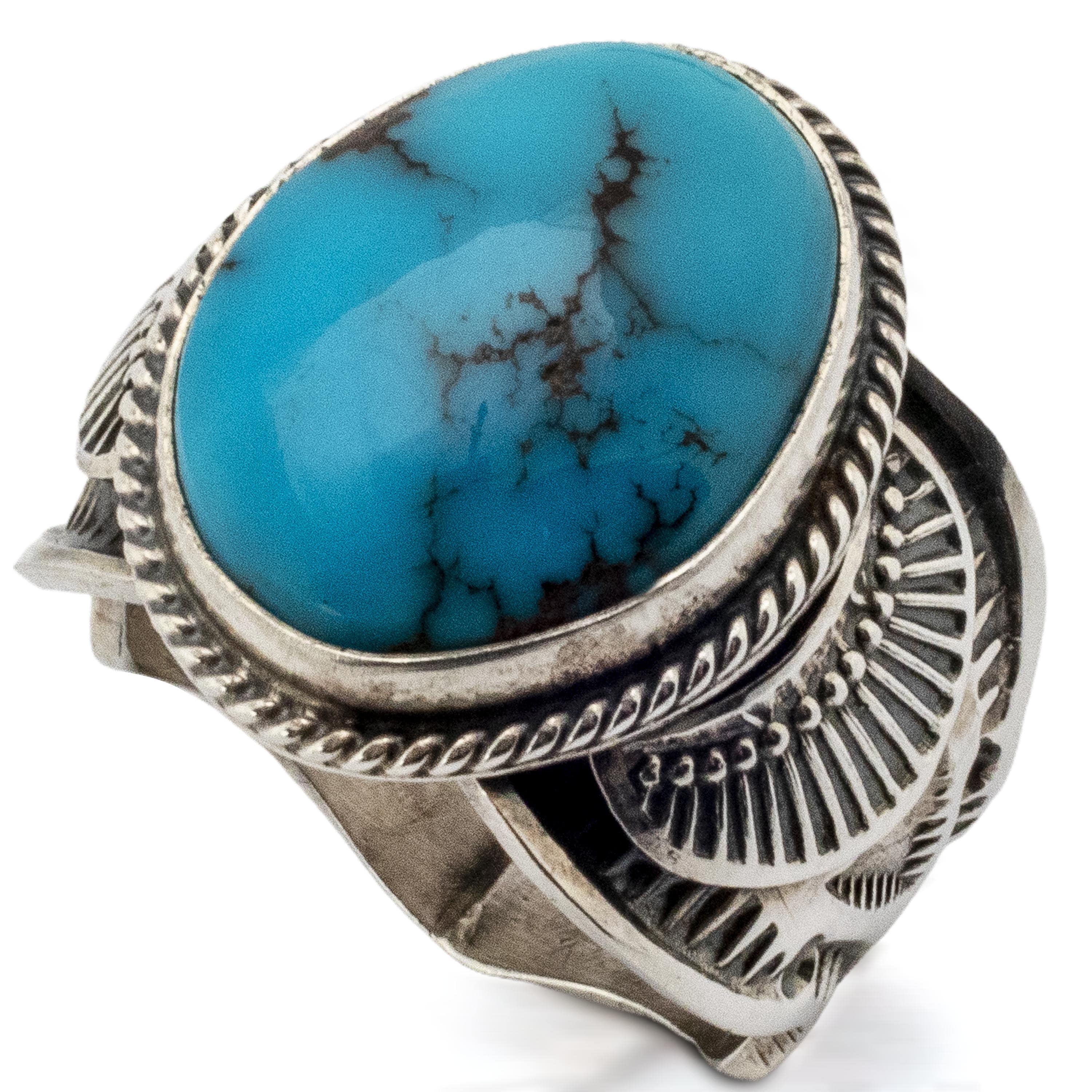 Sunshine Reeves Eygptian Turquoise Native American Made Silver Ring