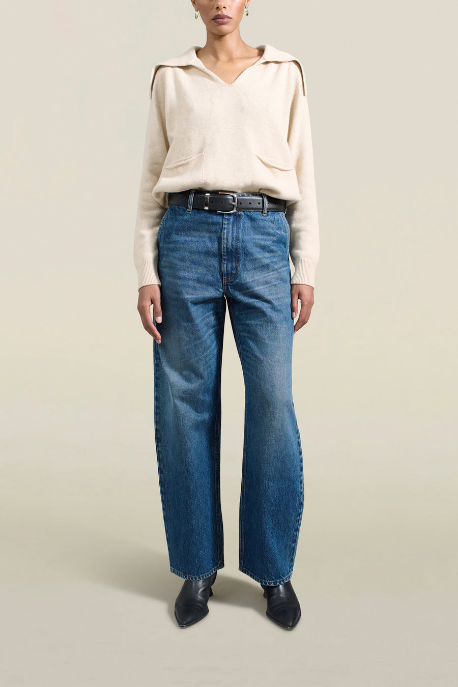 Column Leg Jean in Dark Stonewash – KALLMEYER