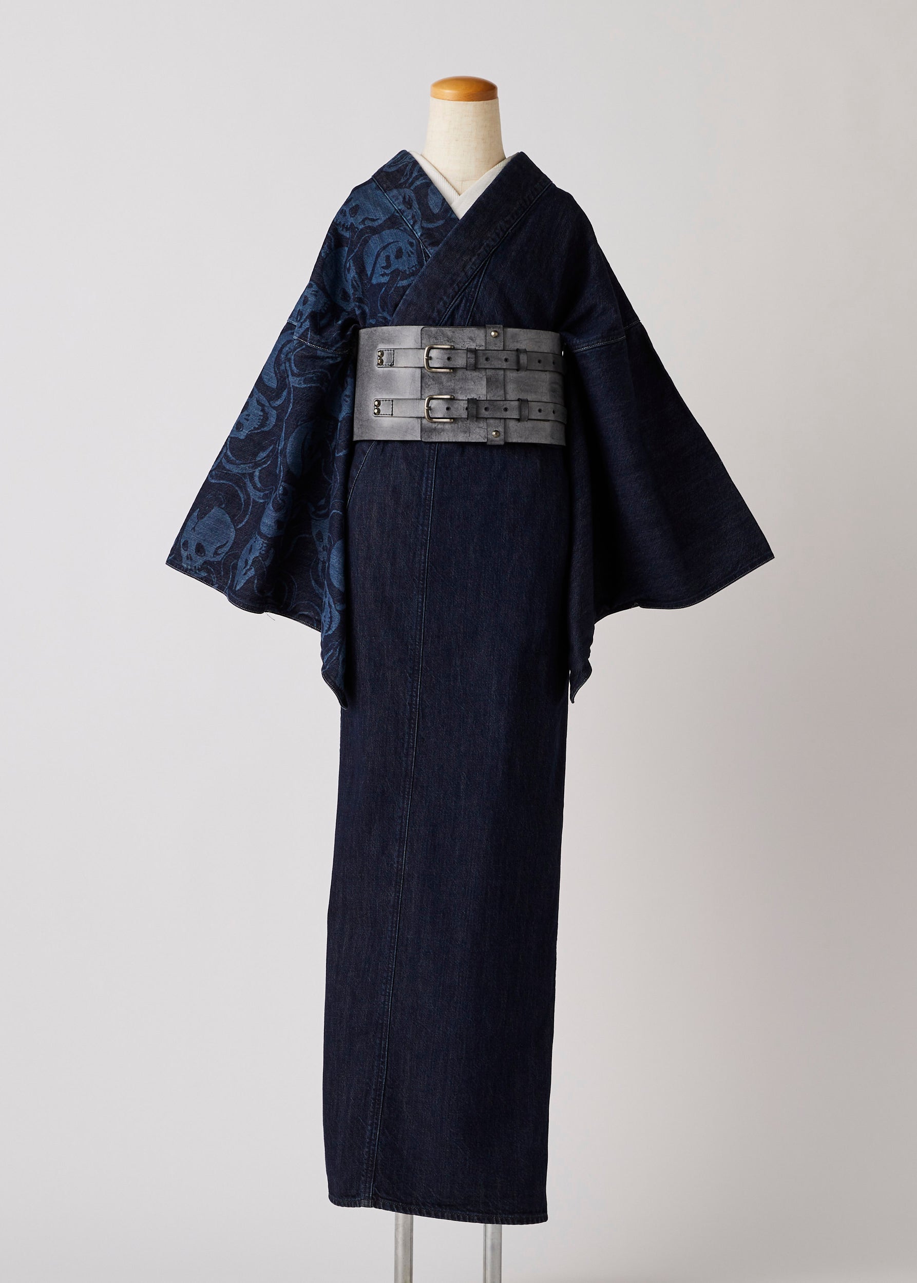 受注生産］帯ベルト｜エイジングレザー ブラック｜KAPUKI｜レザー