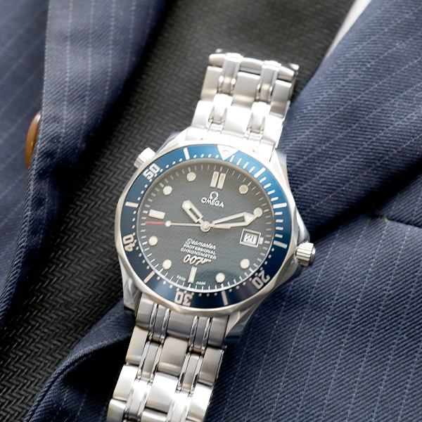 OMEGA シーマスター 2518.50 黒文字盤 クォーツ デイト 純正ブレス