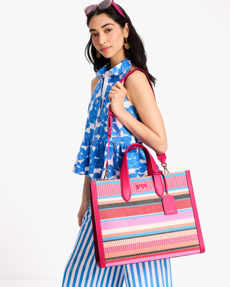 マンハッタン ストライプ ラージ トート | トート | ケイト・スペード