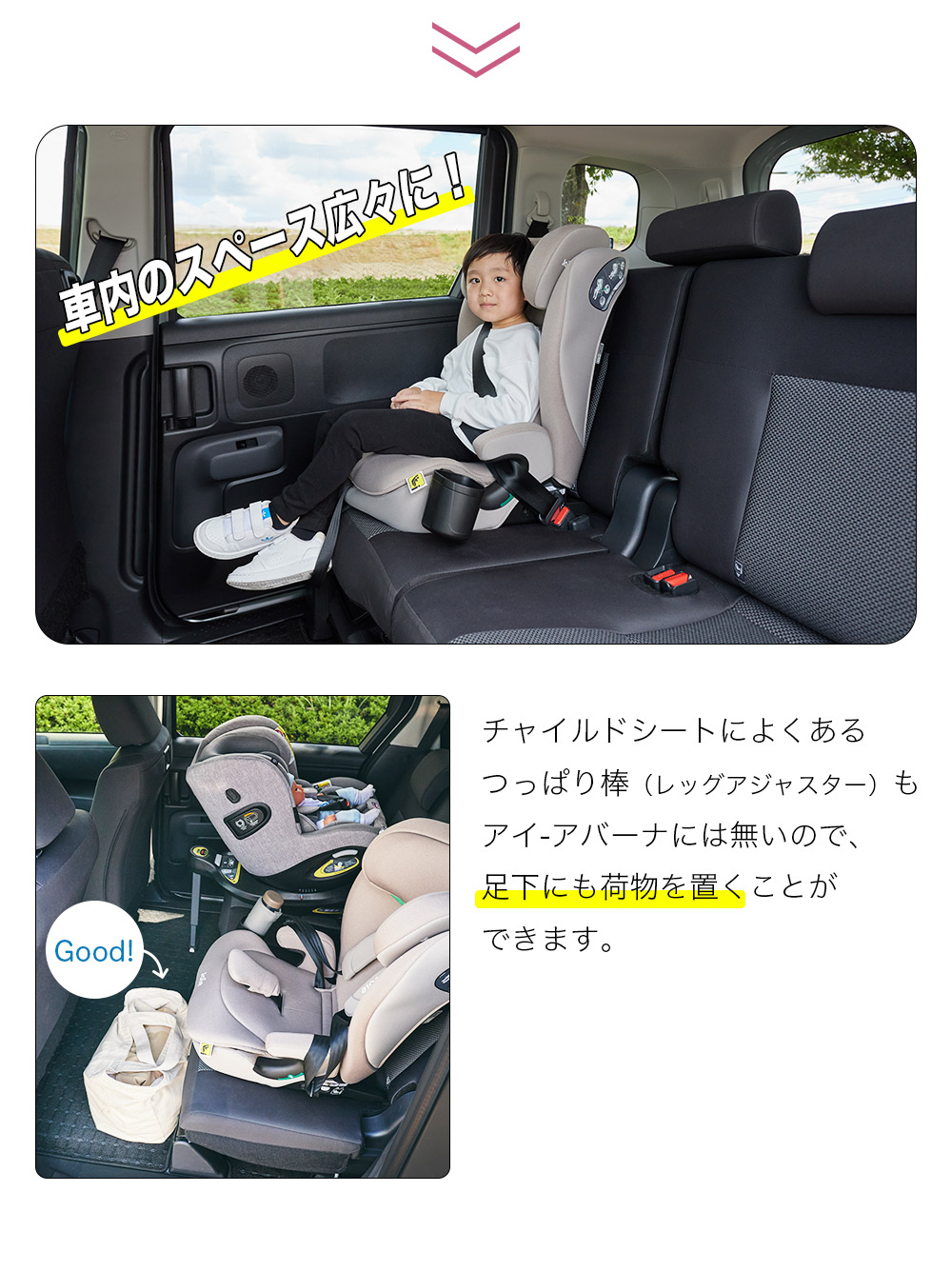 joie ジュニアシート アイ・アバーナ（ベージュ） 【ISOFIX+トップ