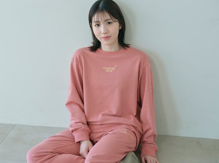 BAKUNE スウェット ロングスリーブ クルーネック 志田千陽コラボ 上下