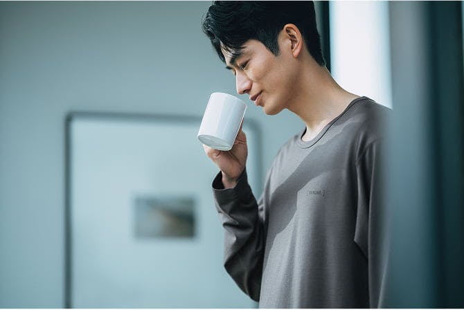 BAKUNE メリノウール / 上下セット（長袖クルーネックシャツ・ロング