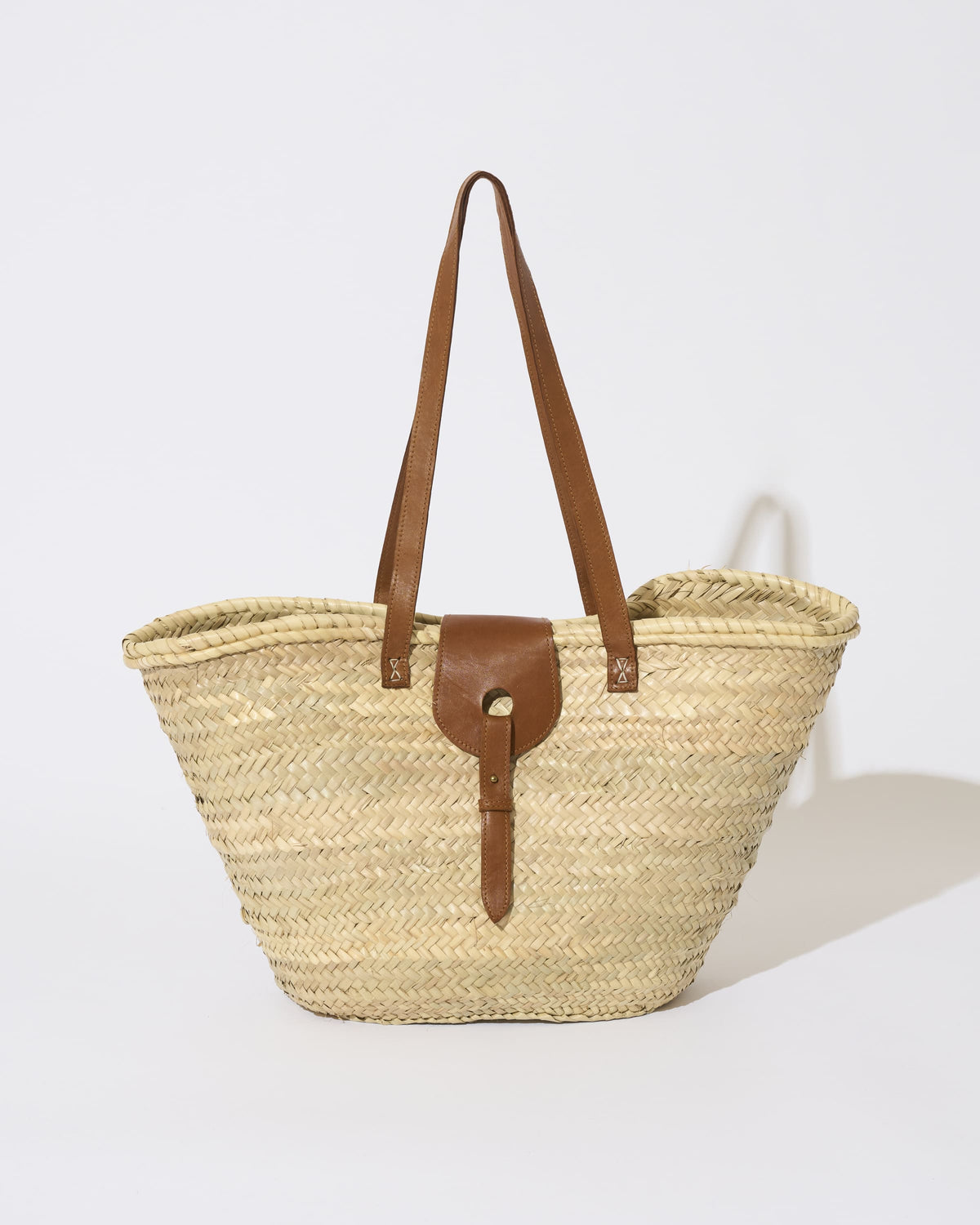 RAFFIA LEATHER FLAP BAG MIDIUM BROWN ラフィアレザー フラップバッグ