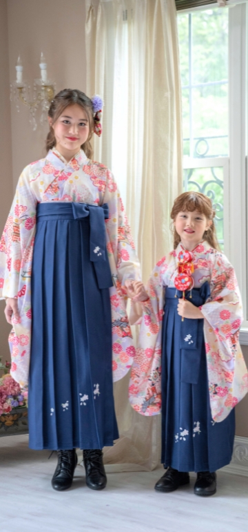 桜の刺繍入り 簡単着付の卒業袴セットコーデ HAKAST27｜キャサリン