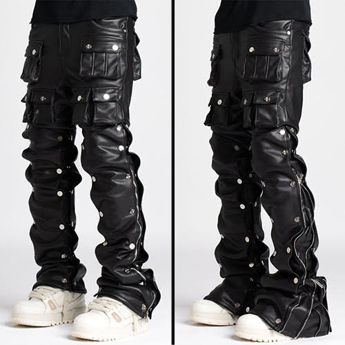 GUAPI OBSIDIAN BLACK PREMIUM LEATHER PANTS | KingStar