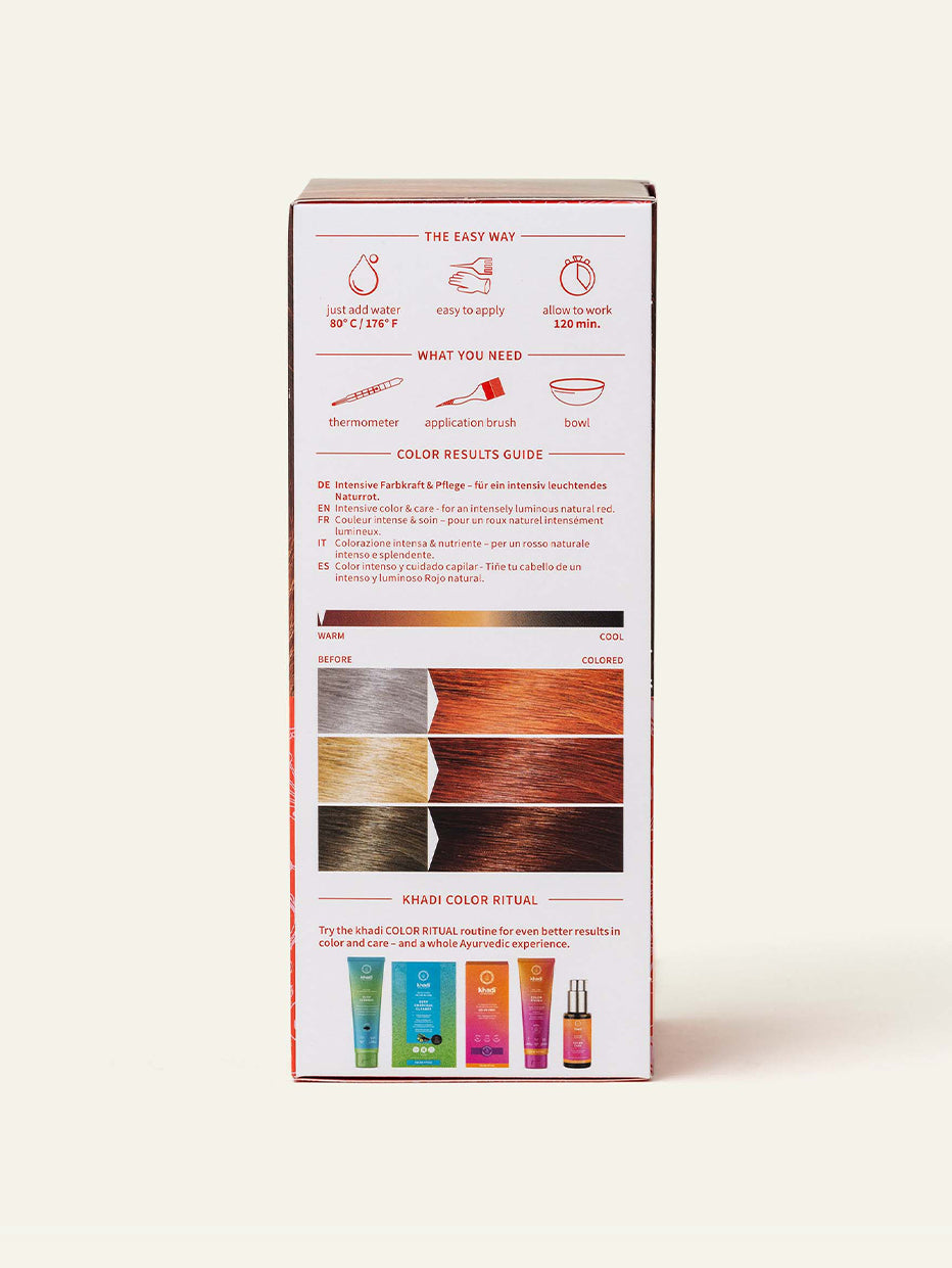 Natural Hair Color Pure Henna Red | khadibeauty.com | Khadi USA Inc.