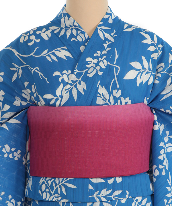 浴衣レンタル｜竺仙 かげろう地染 藤柄｜Y0004｜L｜宅配着物レンタル