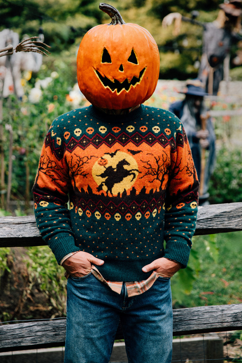 KJP Men's The Legend of Sleepy Hollow Crewneck Halloween Sweater