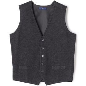 JOHN PEARSE comfort navy】ニットベスト/グレー/ウォッシャブル