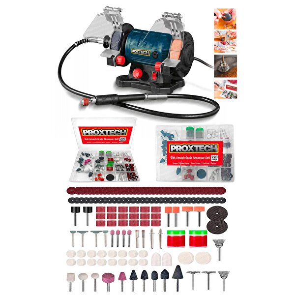 Proxtech Premium Turbo Motorlu Çark Motoru Devirli Dramel Zımpara