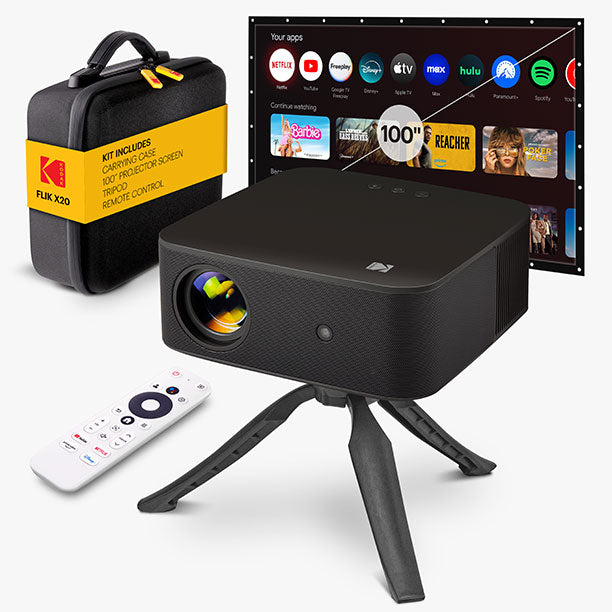 Kodak Flik X20 — Full HD Smart Projector with Google TV | Kodak