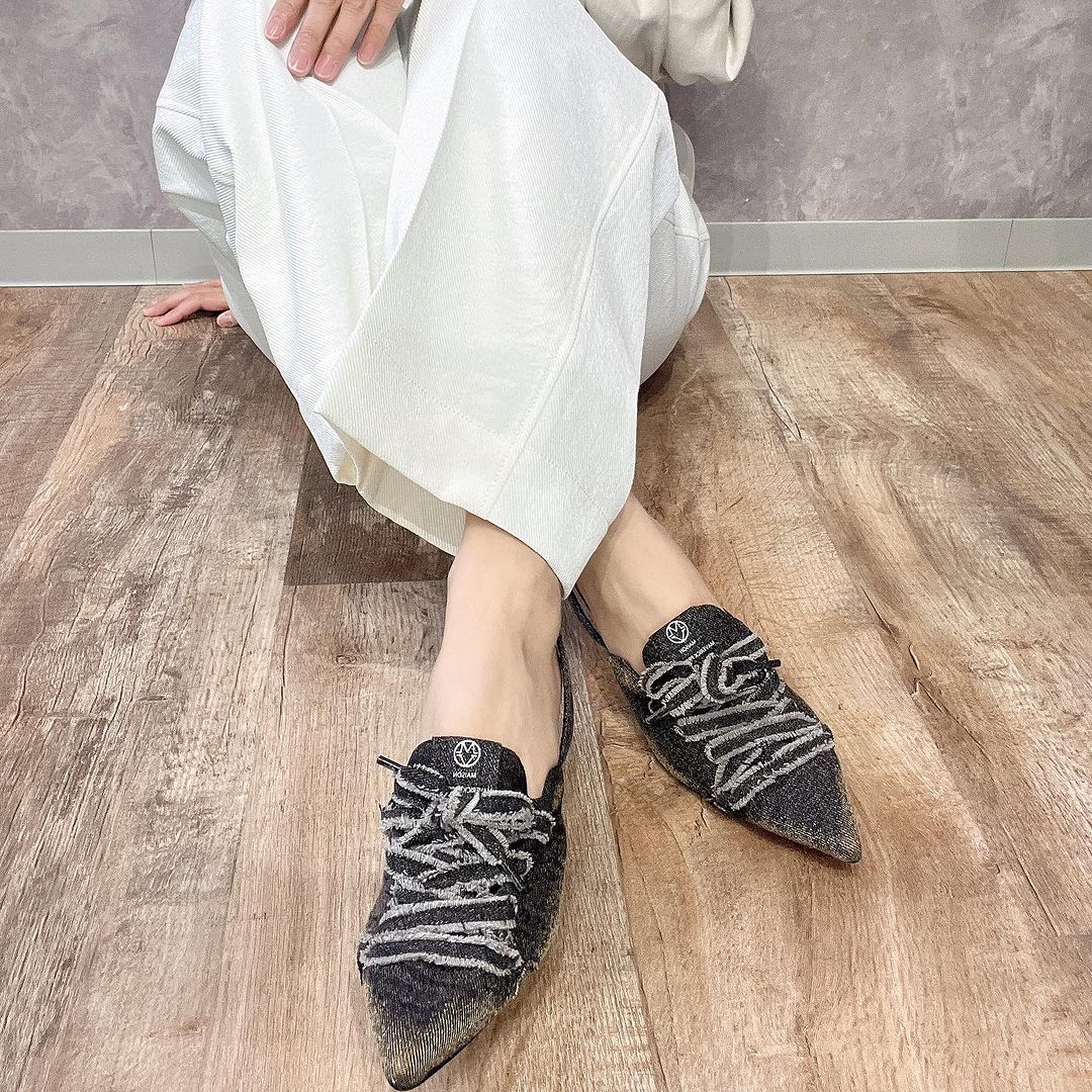 MAISON MAVERICK PRESENTS】レースアップミュールスニーカー(デニム