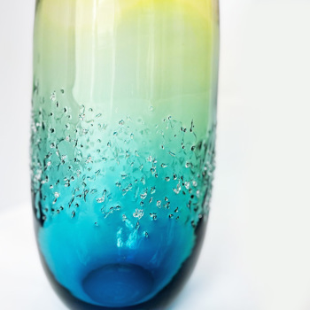 コスタボダ AURORA フラワーベース ブルーxオレンジ オブジェ