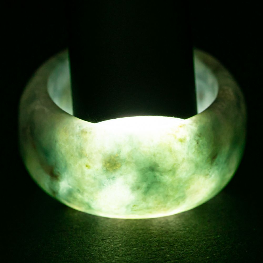 19号・薄青緑色まだら・厚みあり・透明感良し・艶良し】（高品質青色