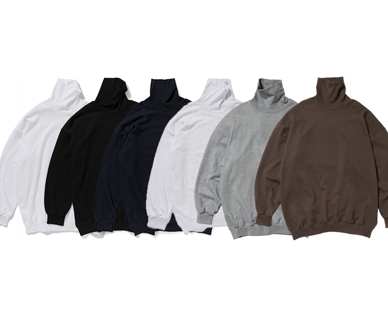 ビッグタートルネックスウェット(6色) ネット限定販売のお知らせ