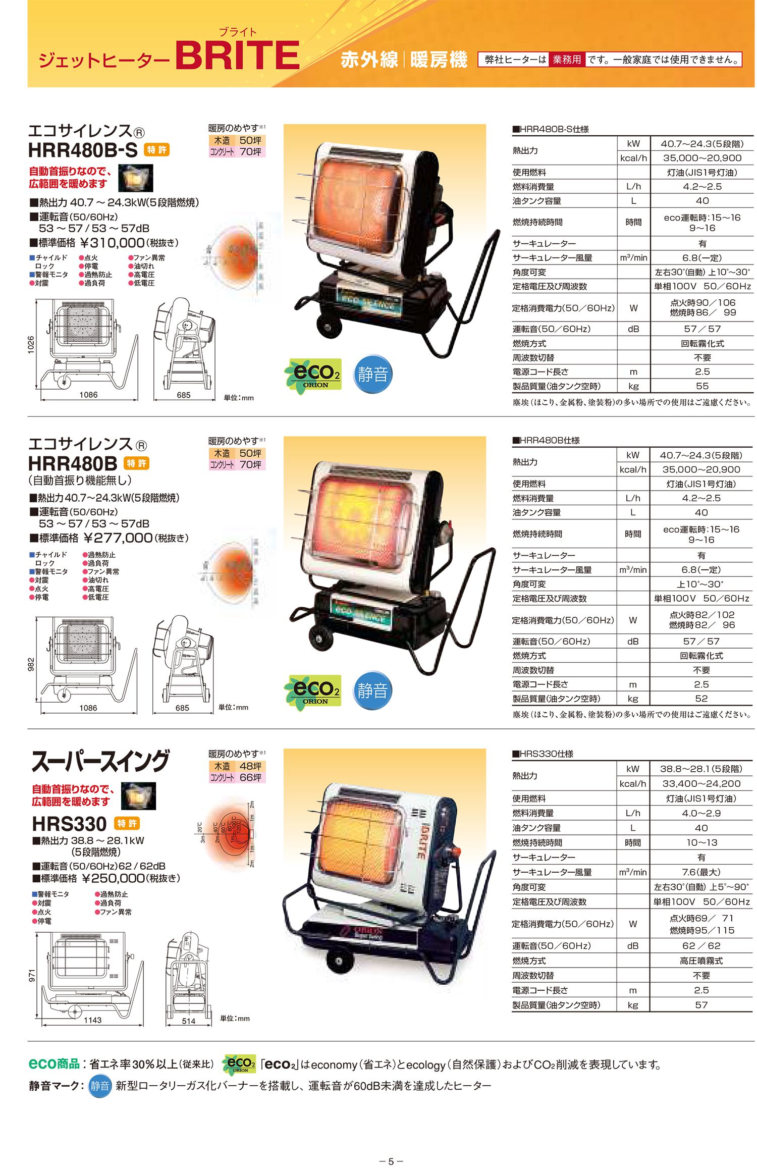 オリオン(ORION) HR120D ジェットヒーターBRITE ロボ暖 送料無料【徹底