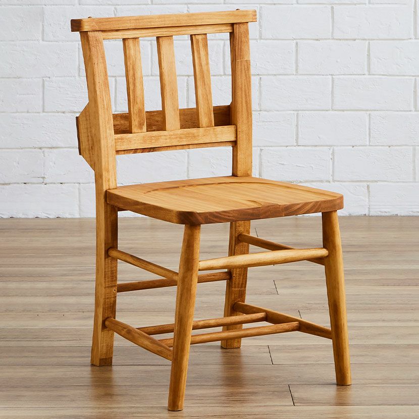 ダイニングチェア チャーチチェア アトリエ 木製 無垢材 パイン材 板座