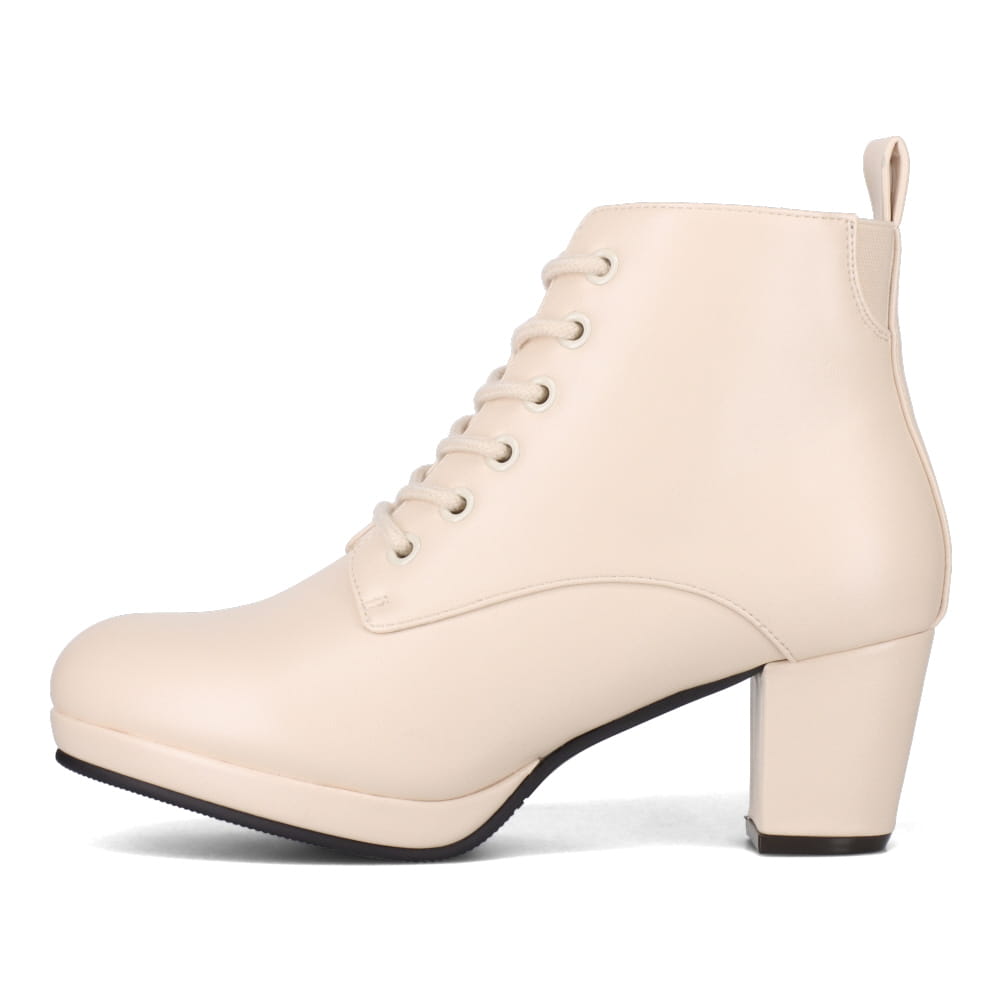 Zipper ジッパー エレガンスレースアップショートブーツ レディース