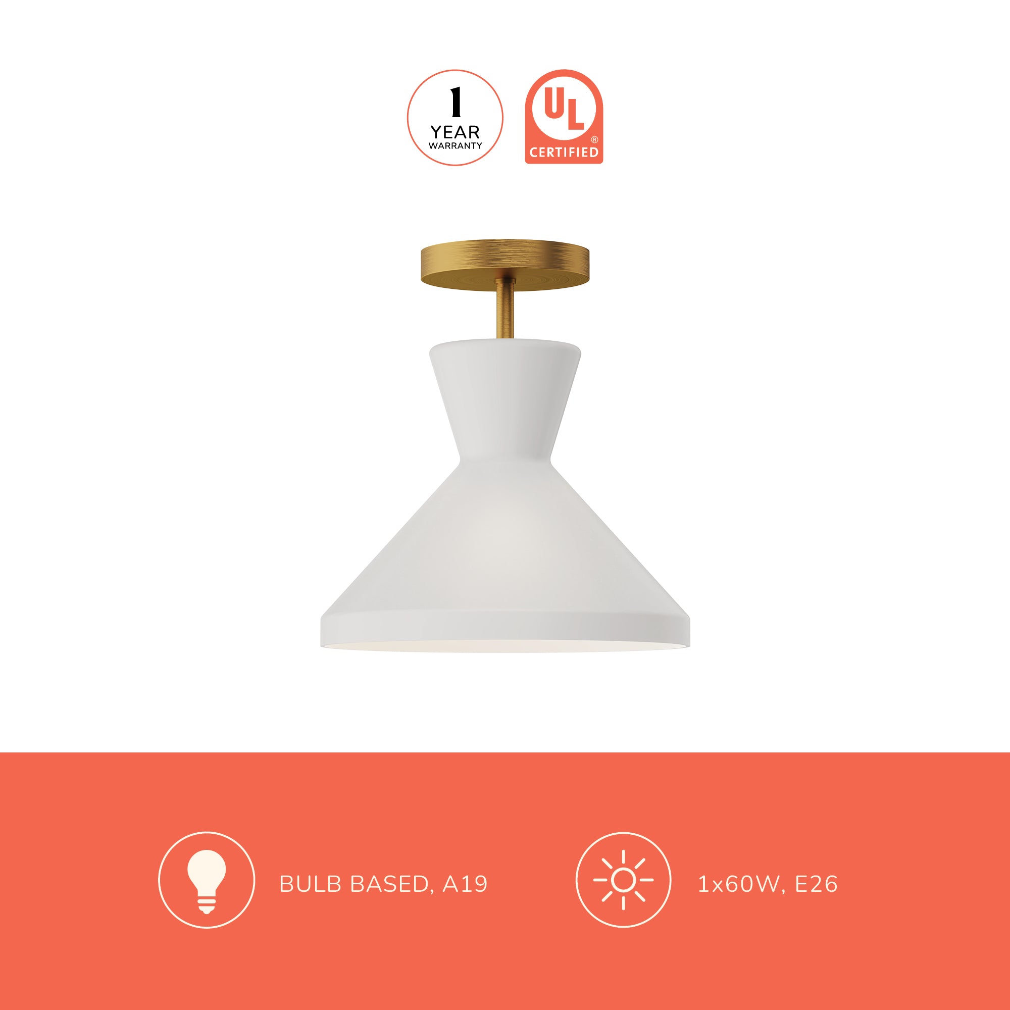 Betty 10-in Semi-Flush Mount – Kuzco Lighting