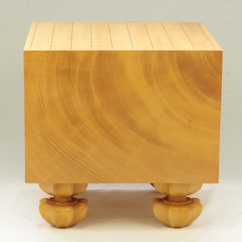 Baimei囲碁盤 本榧 天地柾目 ヘソ・脚付き 特大5.8寸 囲碁盤 本榧 天地