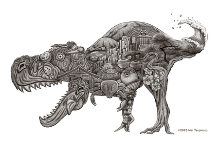 辻元舞さんと福井県がコラボ！一筆書き恐竜デザインした限定Tシャツを