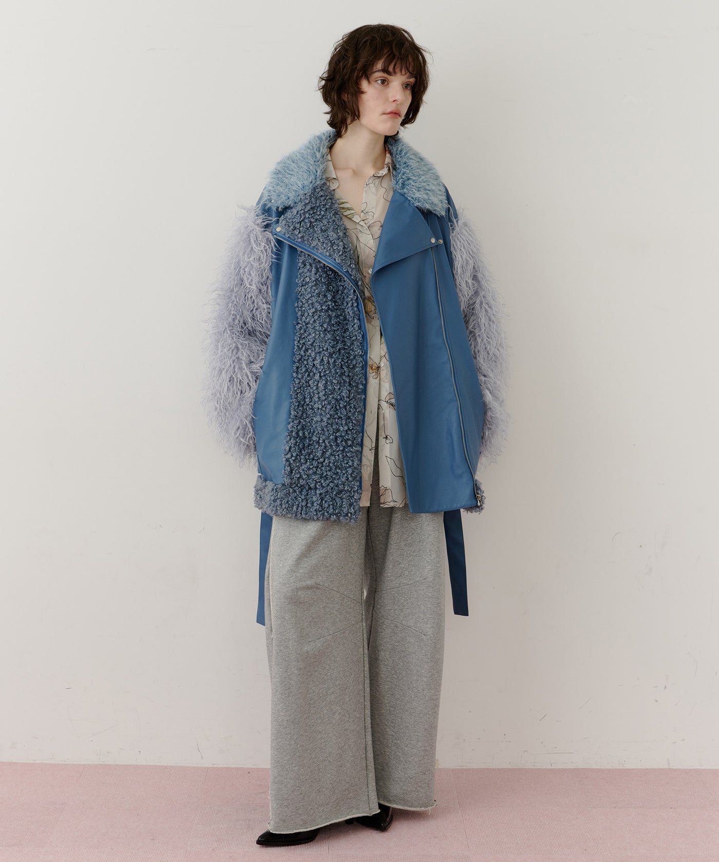 ボリュームファー×レザーBIGジャケットコート – LA BELLE ETUDE online