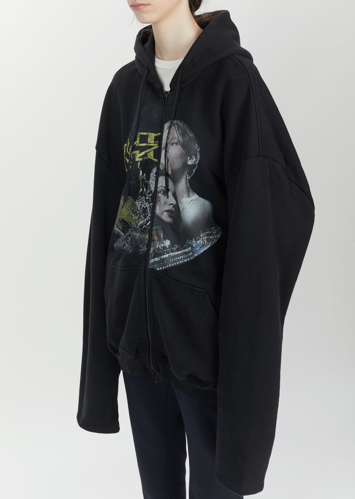 Heavy Melton Zipped Hoodie by Vetements- La Garçonne