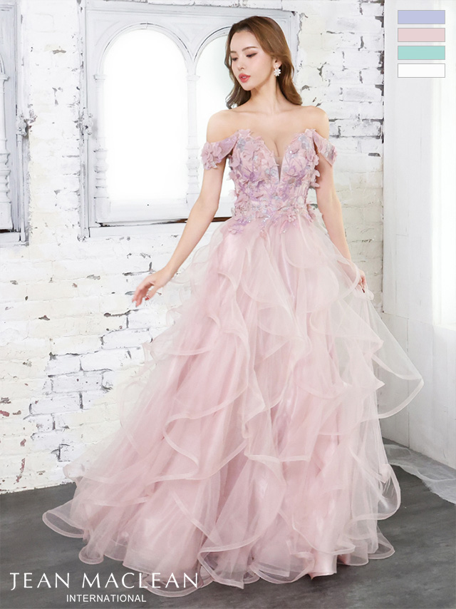 JEANMACLEAN/ジャンマクレーン】立体フラワーモチーフ オフショルダー