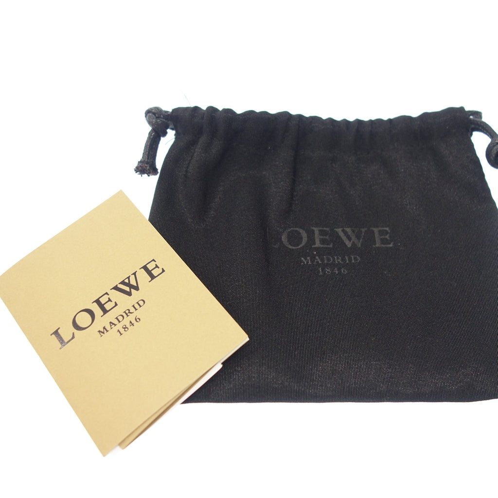 LOEWE】ロエベ アナグラムレザーコインケース 馬蹄型 ダークブラウン