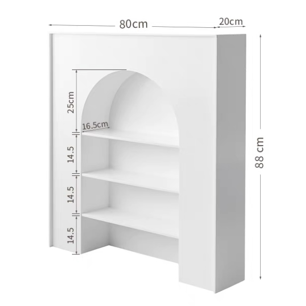 french niche mantelpiece - ホワイトマントルピース リビング収納