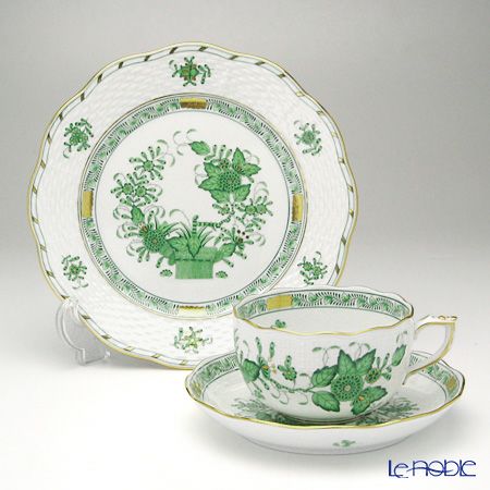 ヘレンド (HEREND) インドの華グリーン 00517-0-00 プレート 19cm