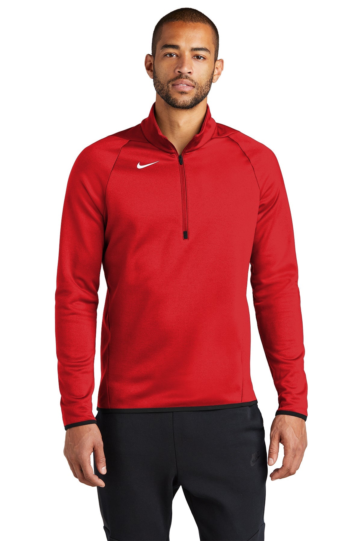 Branded Nike Therma-FIT 1/4-Zip Fleece CN9492 Team Scarlet